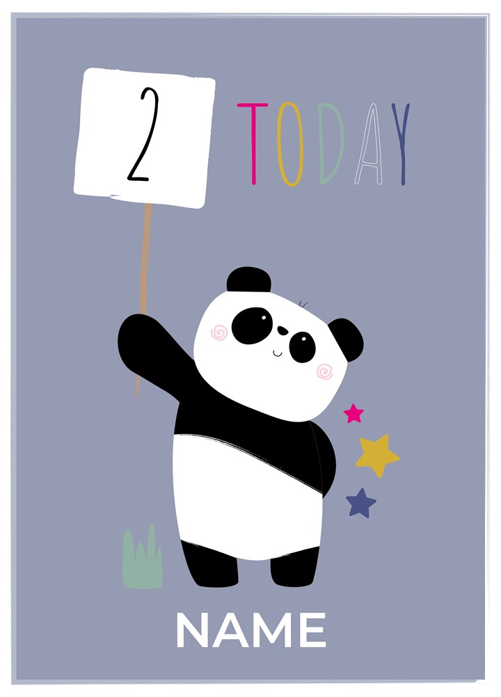 Cute Panda 2 Today Card