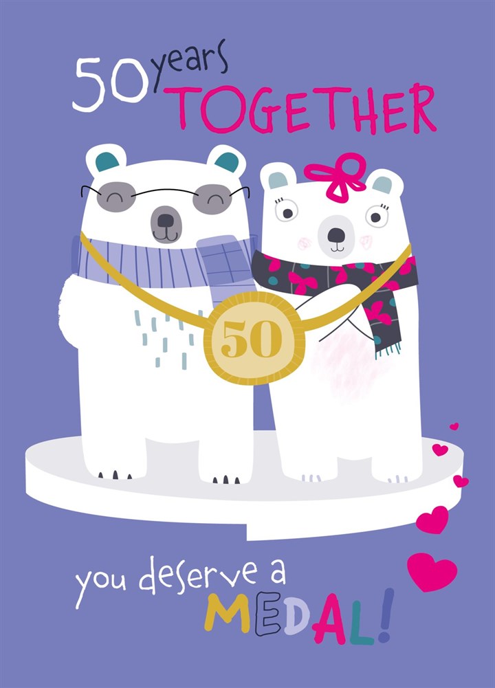 You Deserve A Medal - 50 Years! Card
