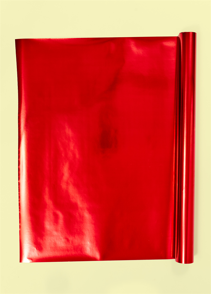 Plain Red Foil Roll Wrap