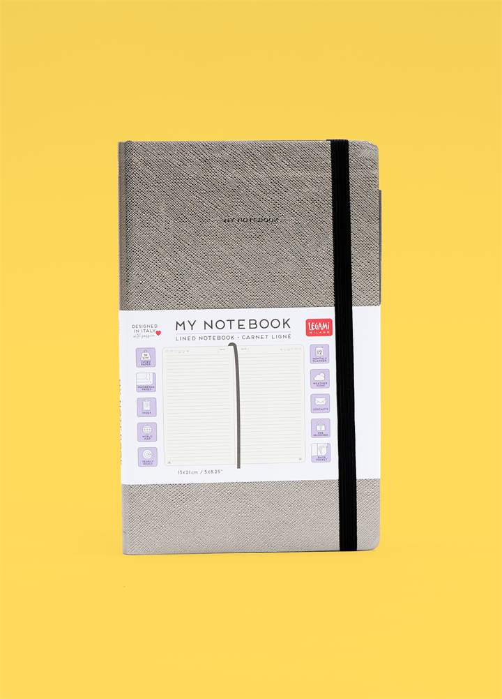 Medium Grey Diamond Notebook
