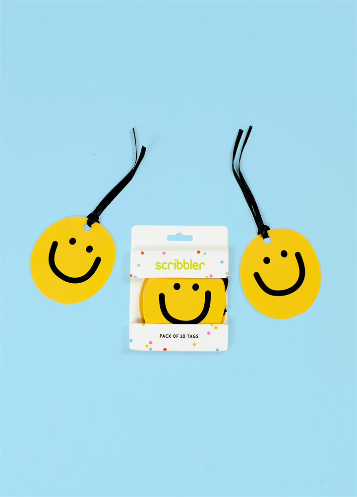Yellow Smiley Tag Pack