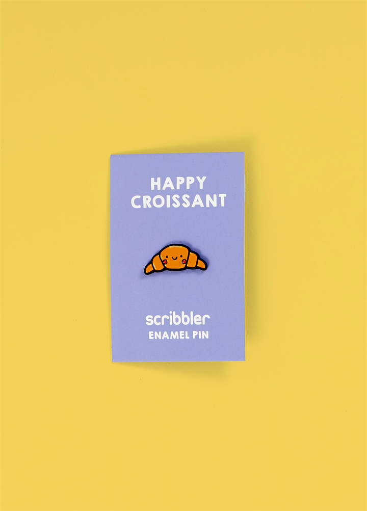 Happy Croissant Pin Badge