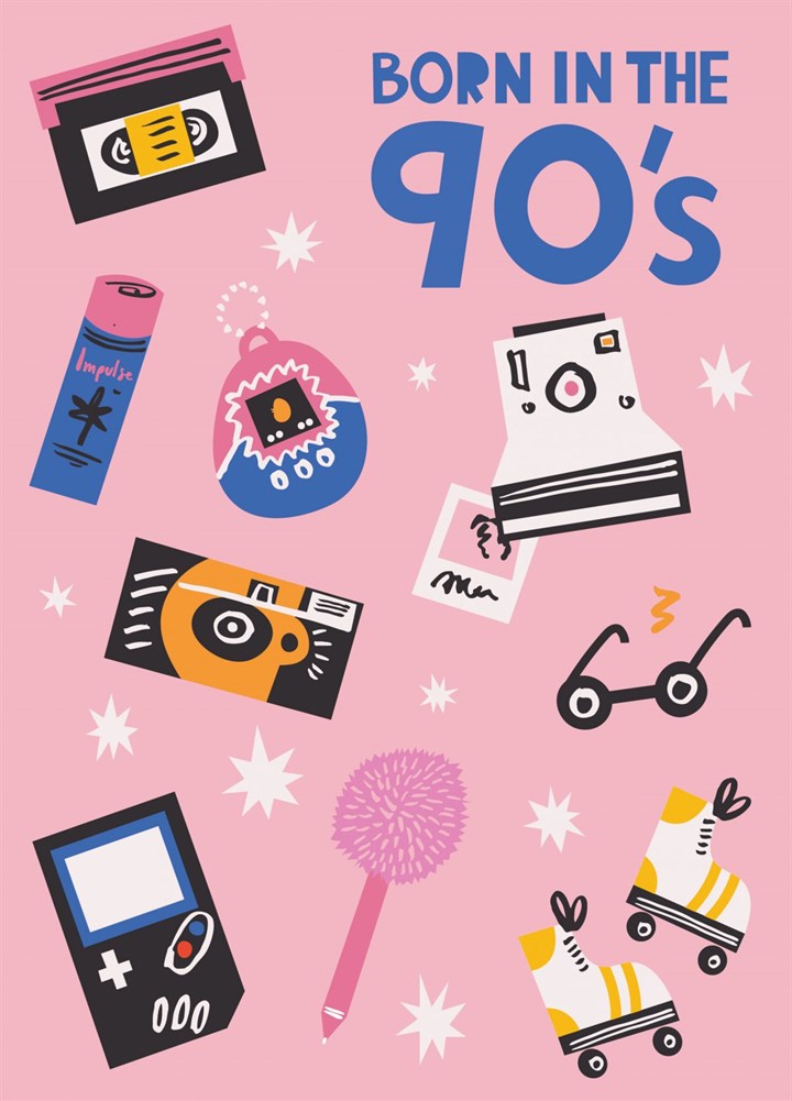 Born In The 90S Card