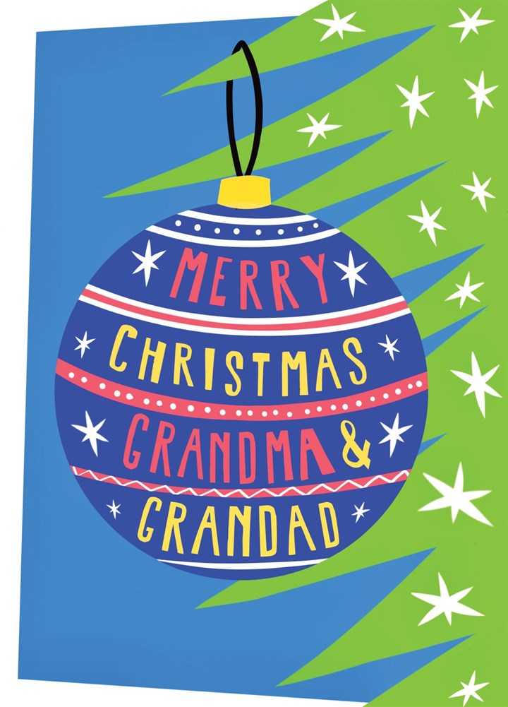 Merry Christmas Grandma And Grandad Card