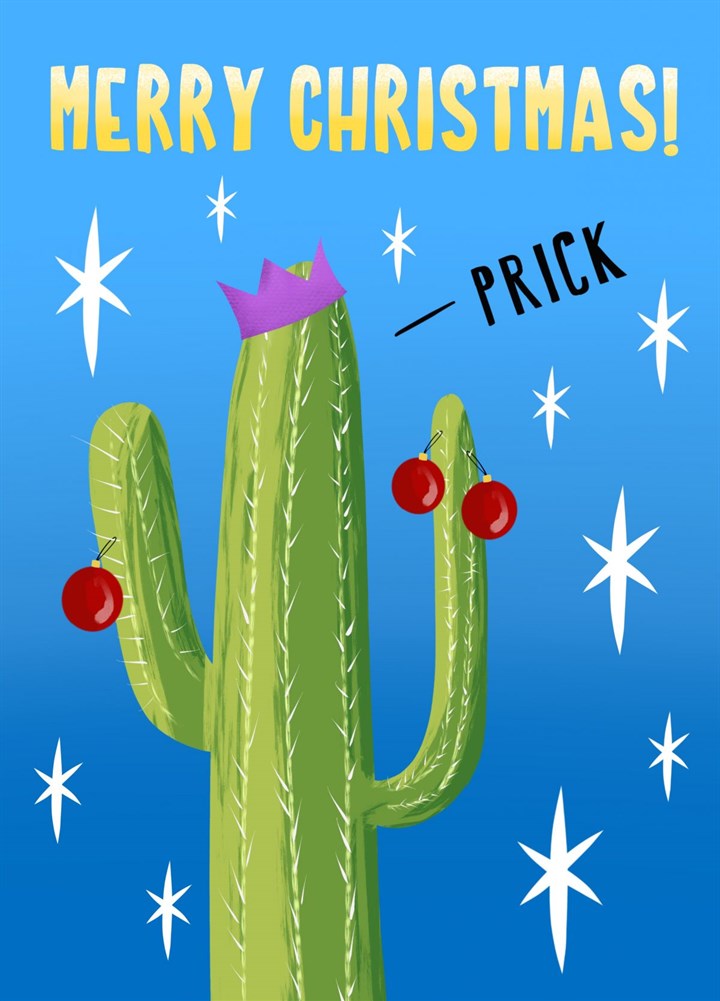 Merry Christmas Prick Card