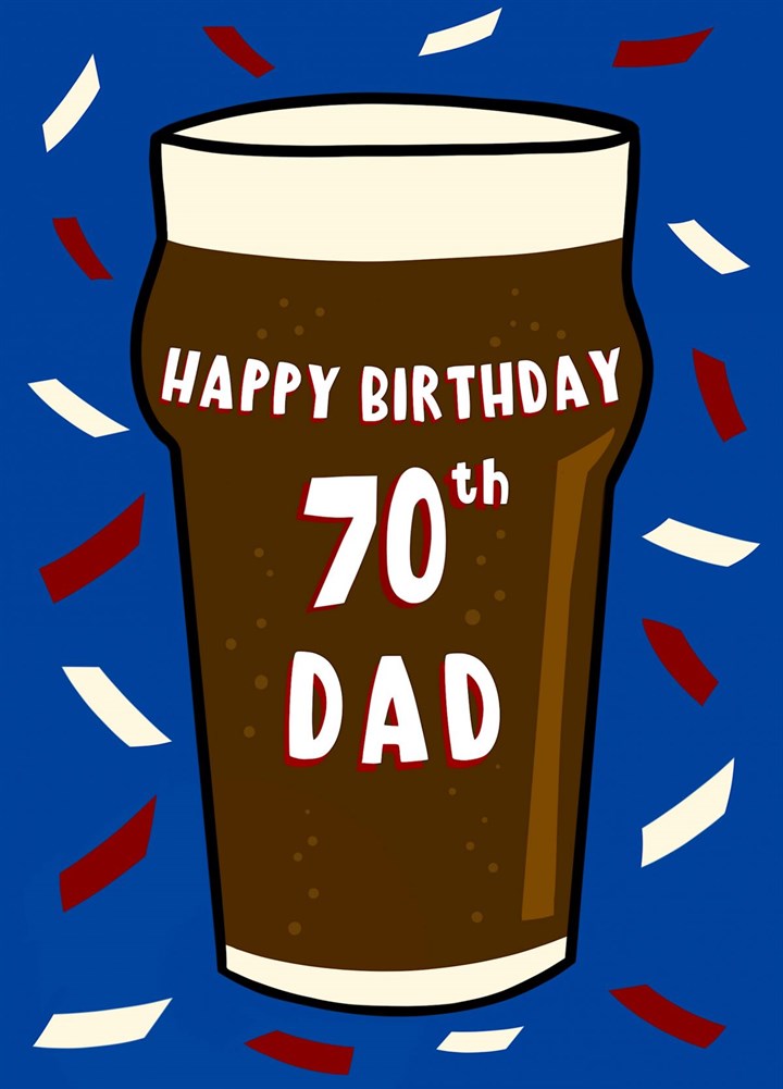 Happy 70th Dad Card