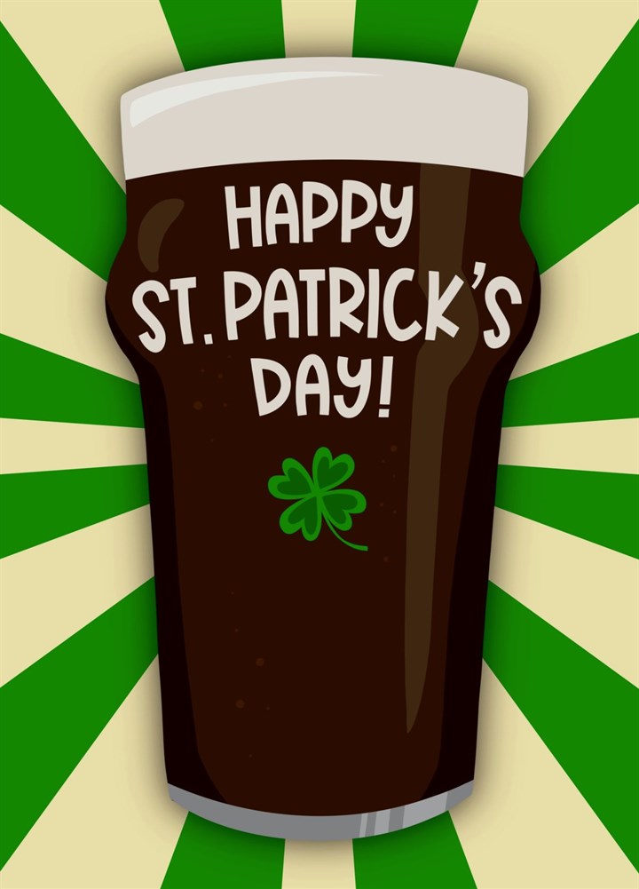 St Patrick's Day Guinness Celebration Card