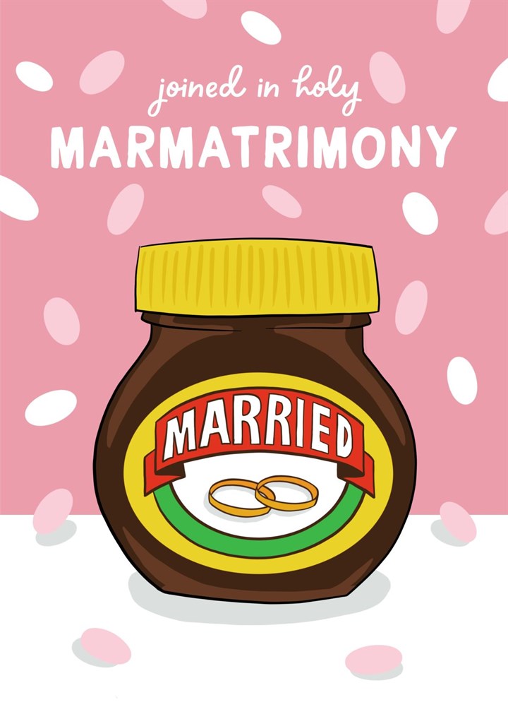 Funny Marmite Holy Marmatrimony Wedding Card