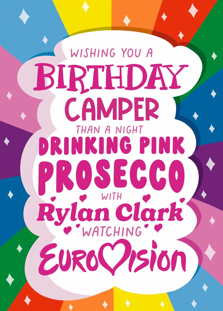 Funny Camp Eurovision Birthday Celebration Card