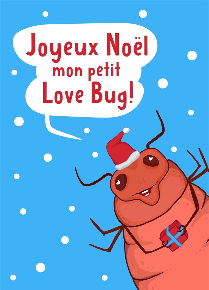 Funny Bed Bug Inspired Christmas Card