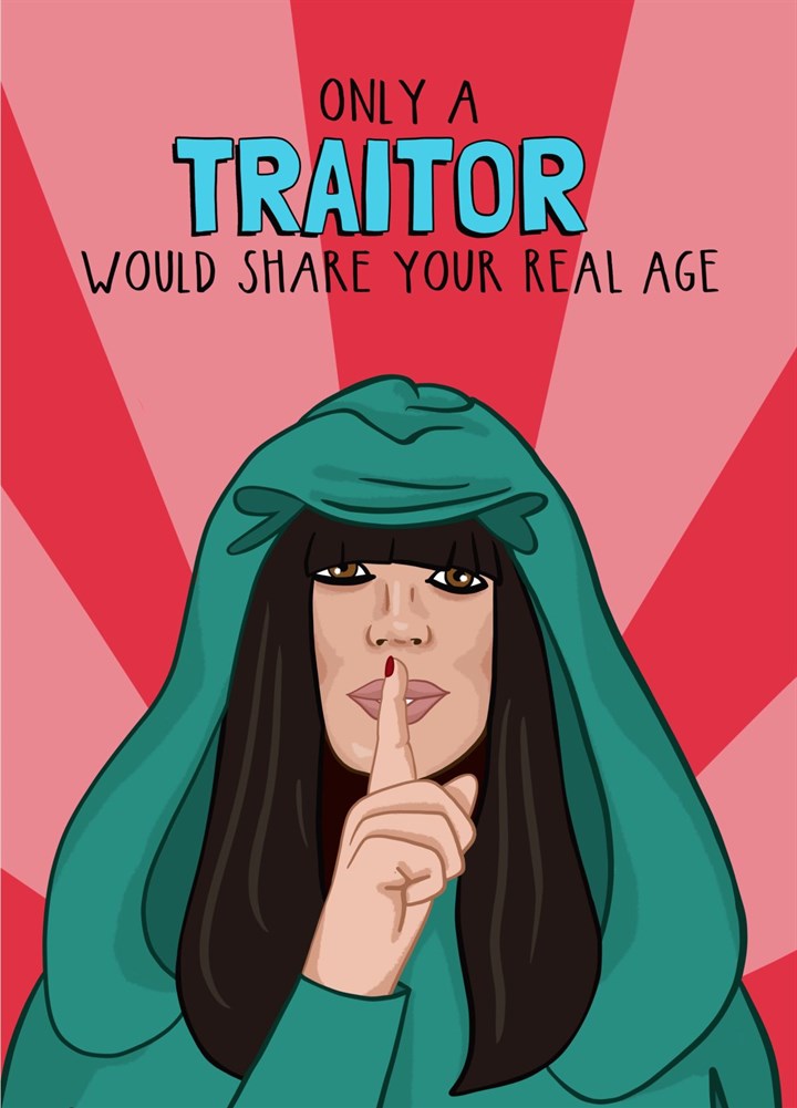 Claudia Winkleman The Traitors Inspired Birthday Card