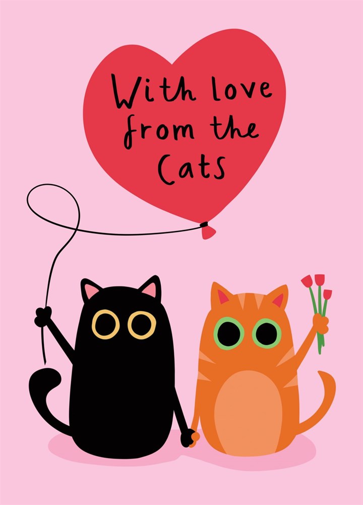 Sarcastic Cat With Love From The Cats Card