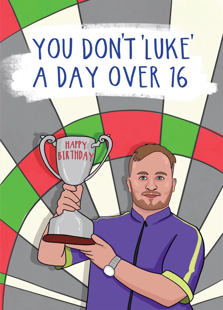 Luke Littler Darts Player Birthday Card