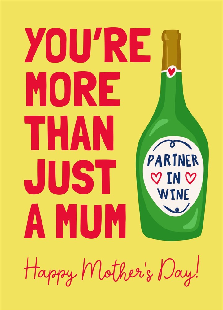 Mother's Day Card - Partner In Wine