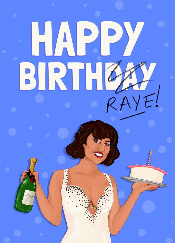 Funny Birthday Card - Raye Card For Music Fans