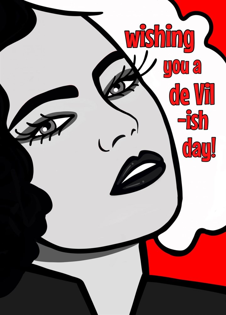 Wishing You A De Vil - Ish Day Card