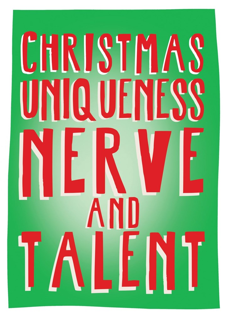 Christmas Uniqueness Nerve And Talent Card