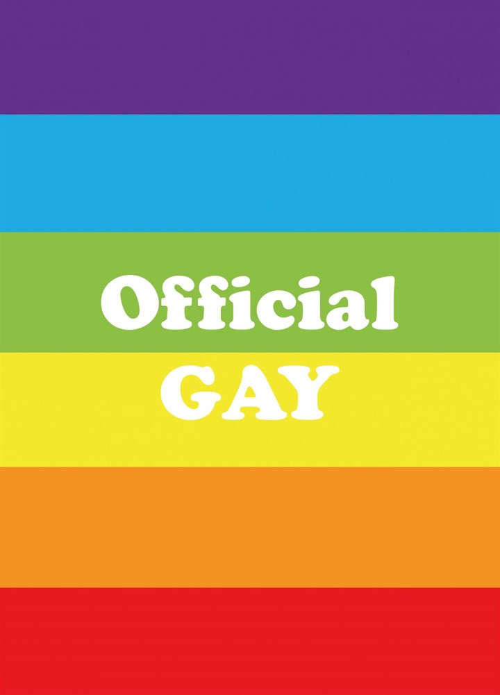 Official Gay Card