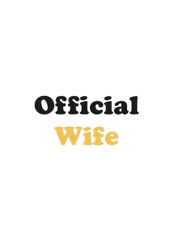 Official Wife Card