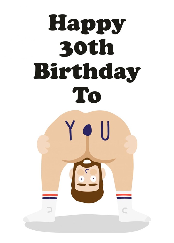 Happy 30th Birthday To You Card