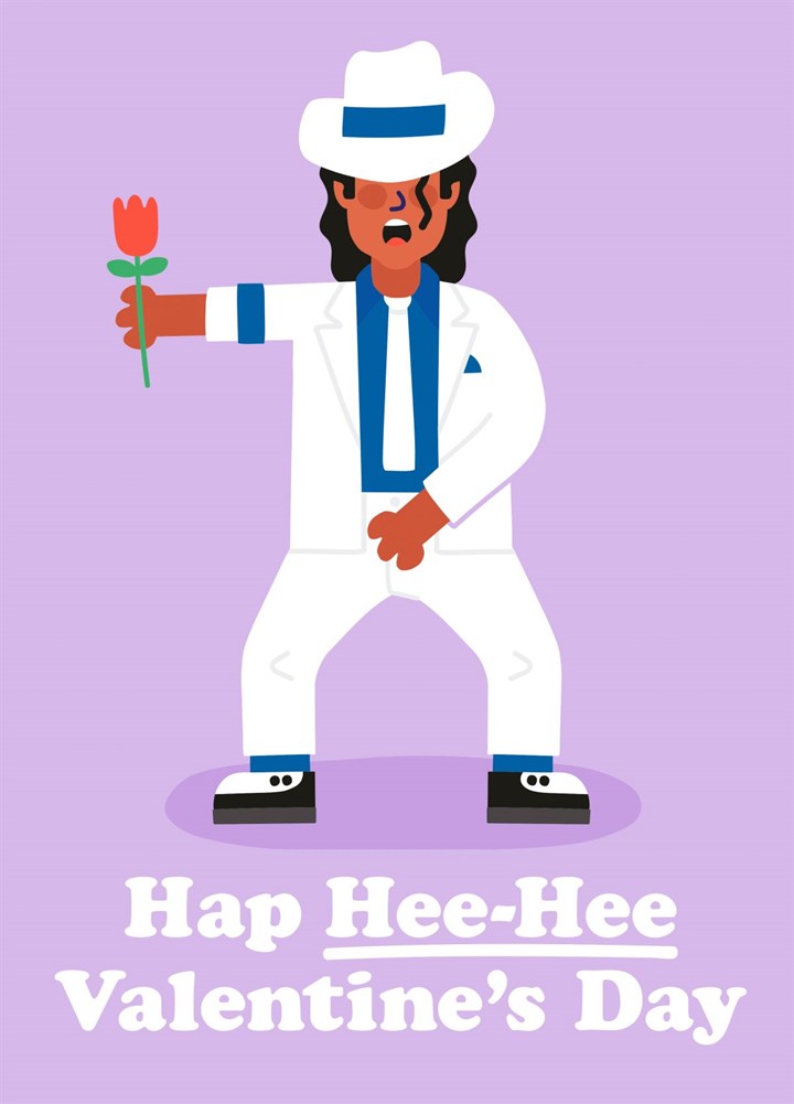 Hap Hee-Hee Valentine's Funny Michael Jackson Card