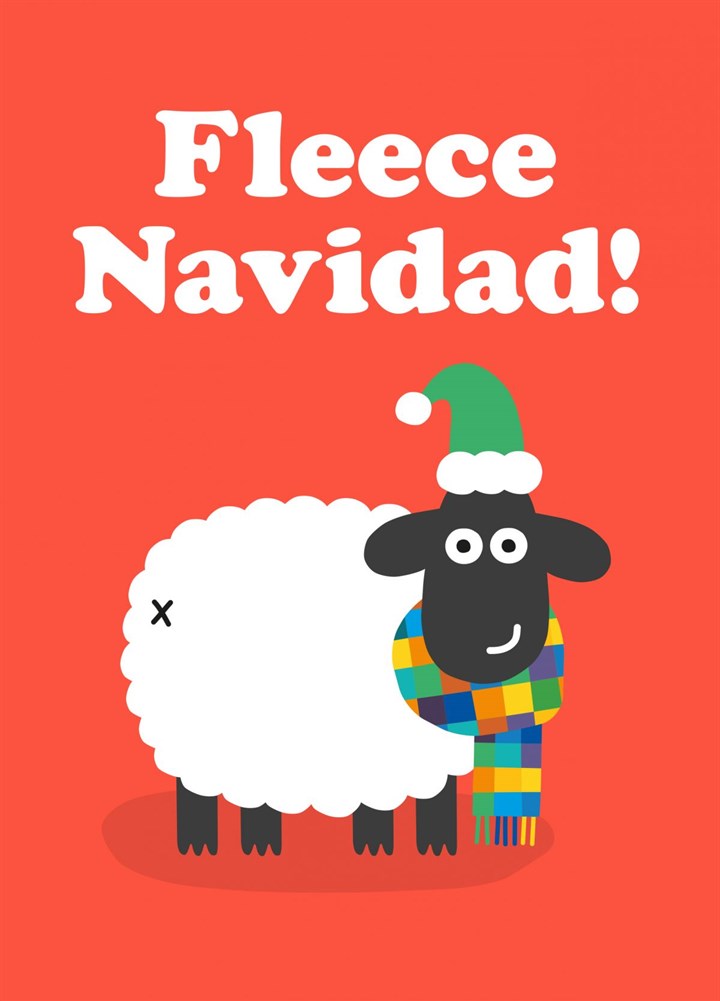 Fleece Navidad Cute And Funny Christmas Card