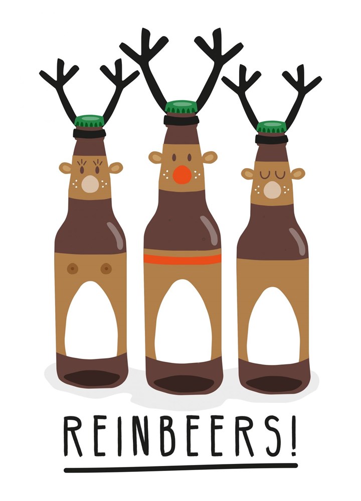 Reinbeers Funny Christmas Card