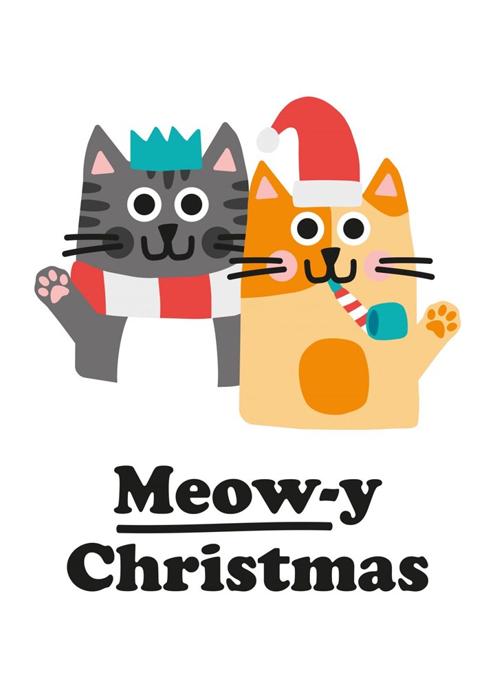 Meowy Christmas Cat Christmas Card