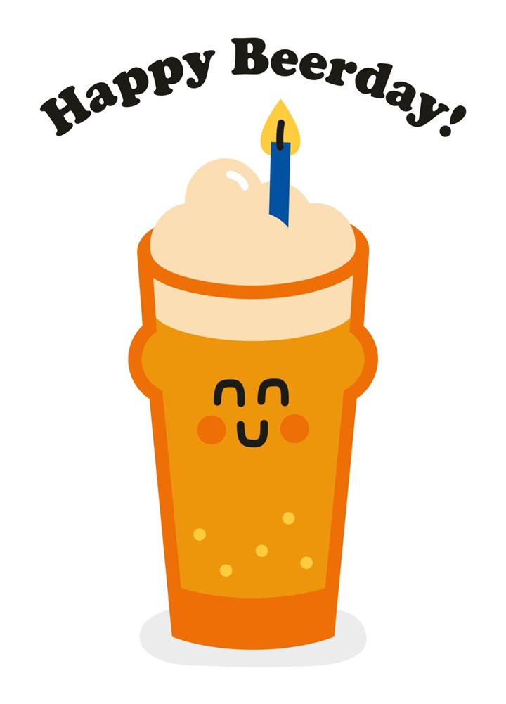 Happy Beerday Birthday Card