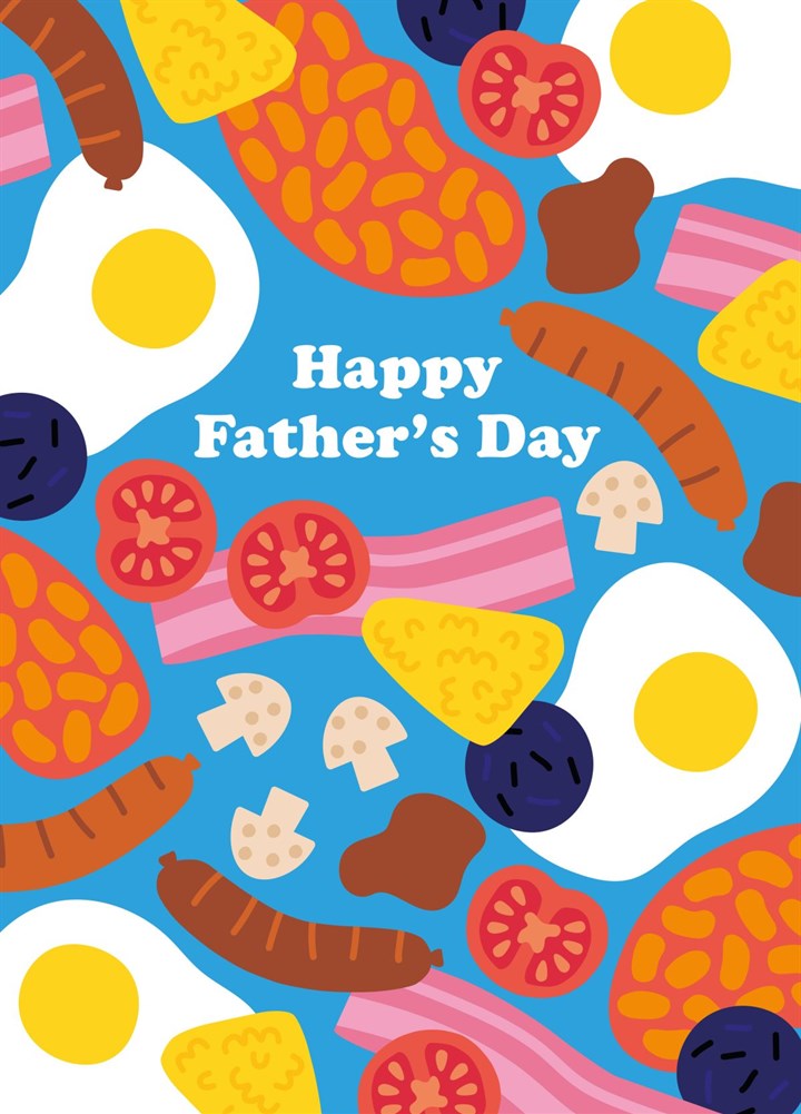 Happy Father's Day Card - Full English Breakfast