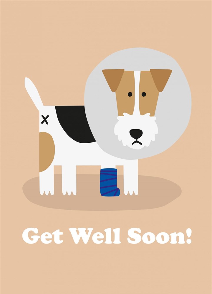 Get Well Soon Terrier Card
