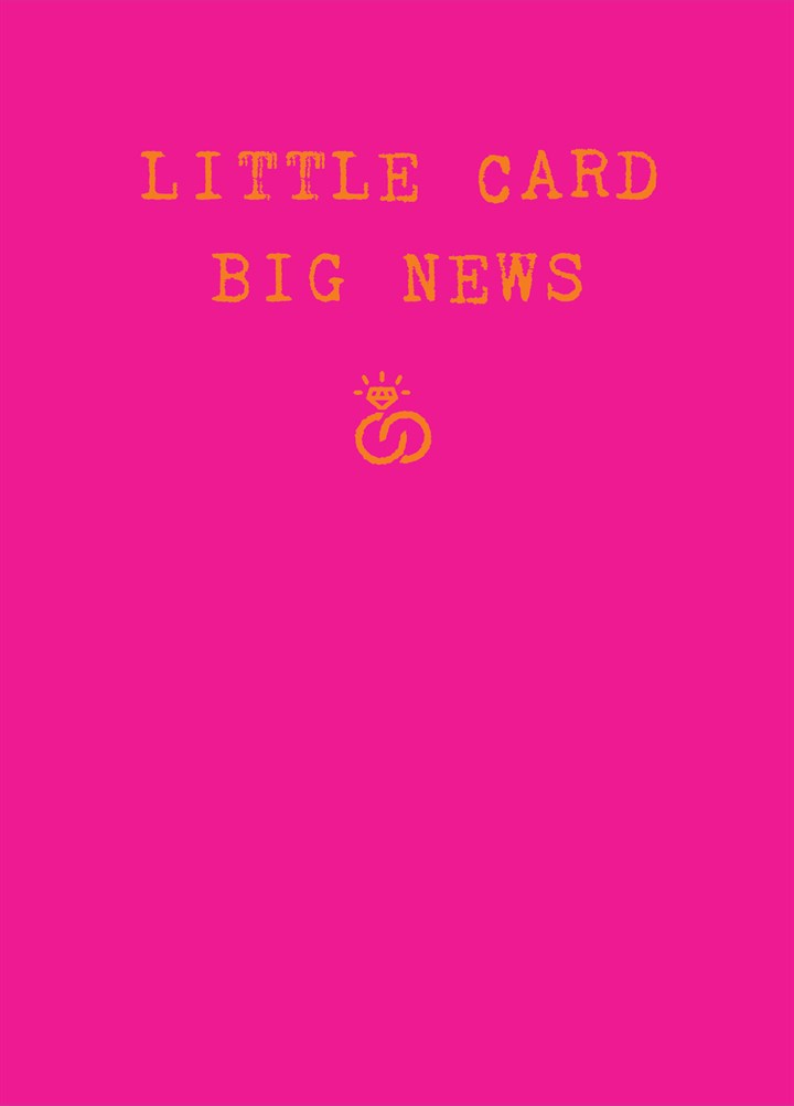 Little Cards Big News Card