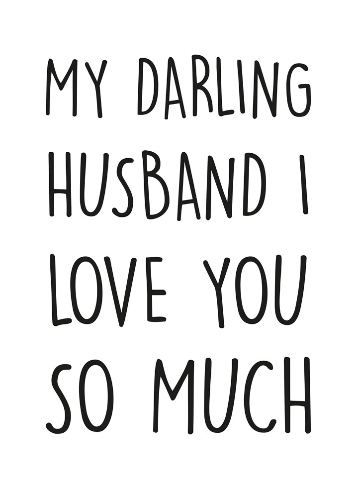 My Darling Husband Card