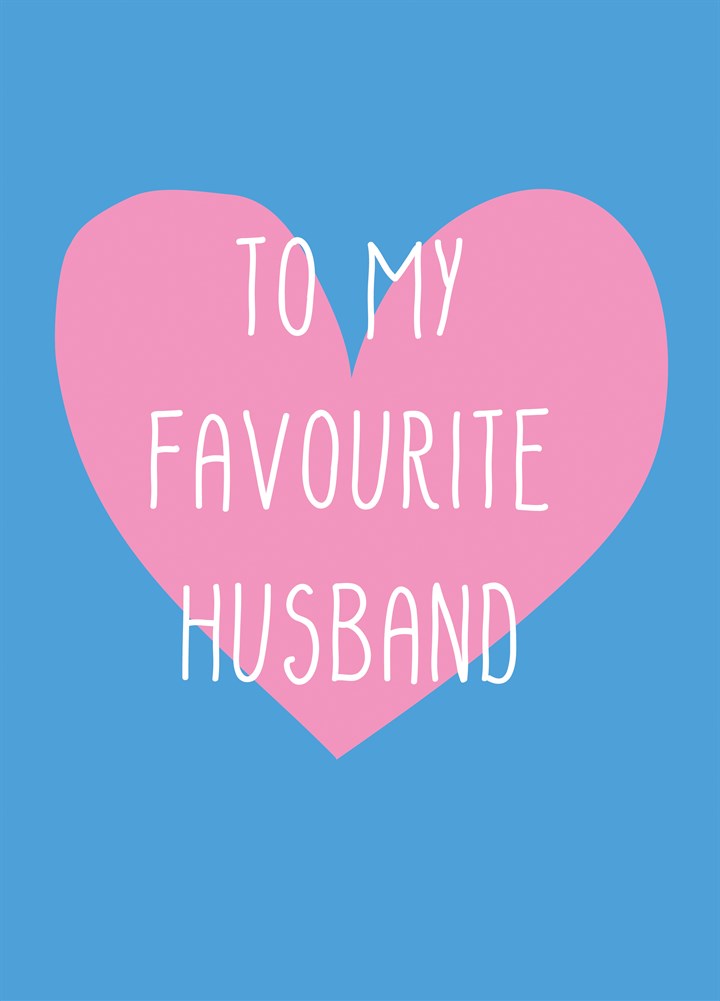 To My Favourite Husband Card