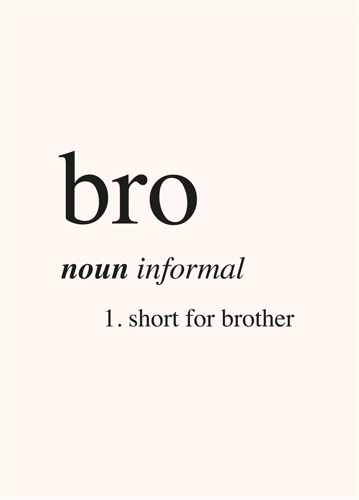 Bro Card