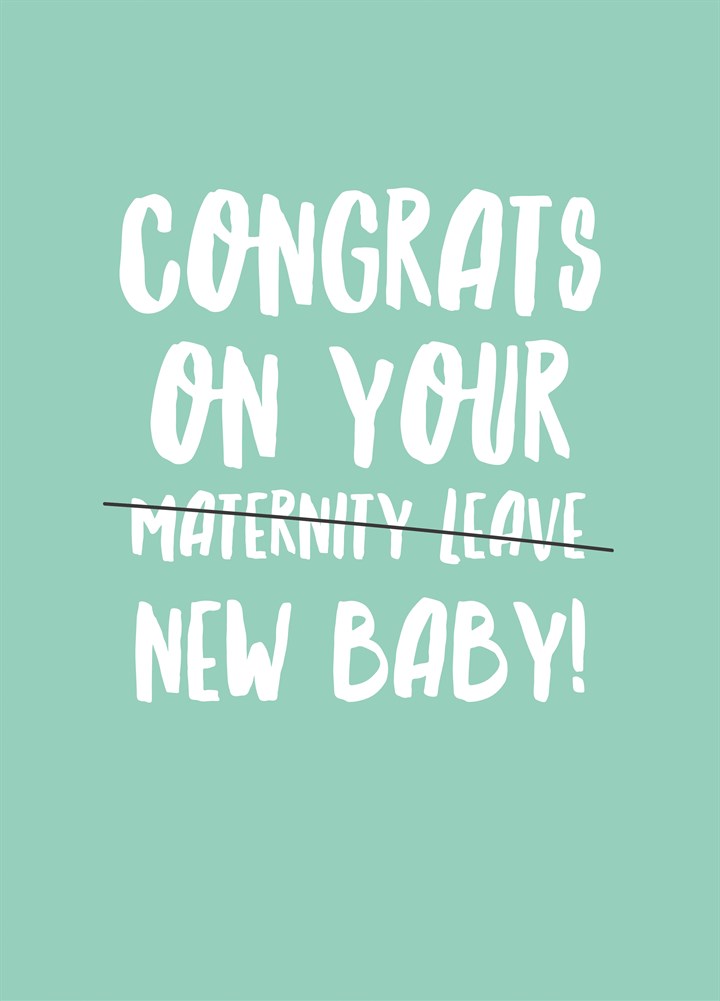 Congrats On Your New Baby Card
