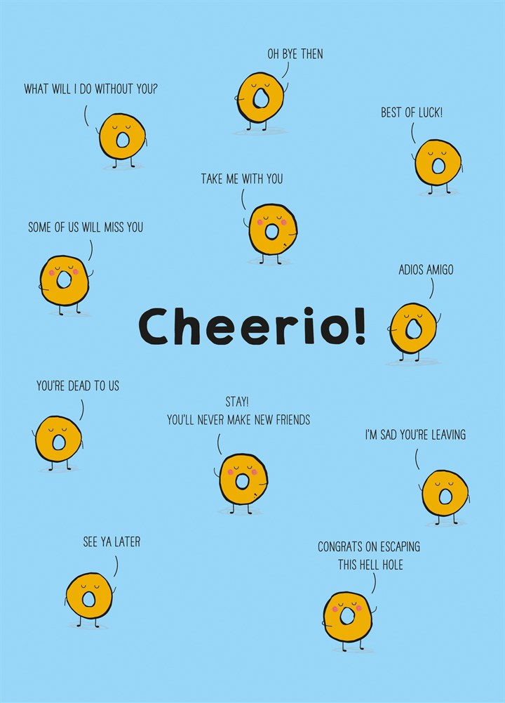 Cheerio Supersize Card