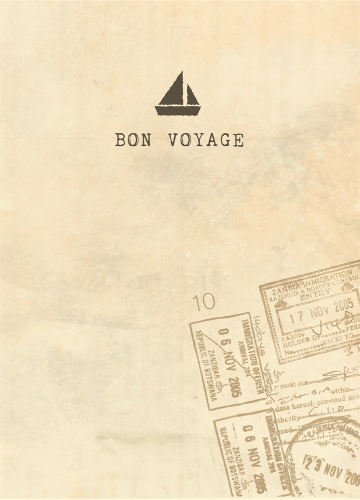 Bon Voyage Map Card