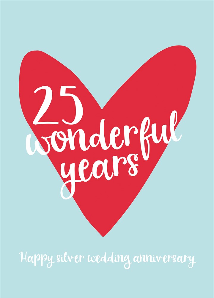 25 Wonderful Years Card