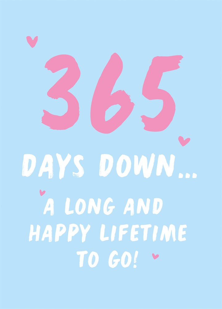 365 Days Down Card
