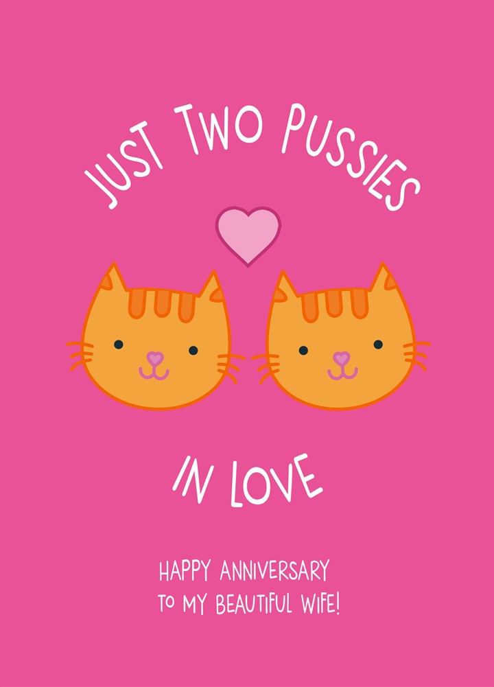 Just Two Pussies In Love Card