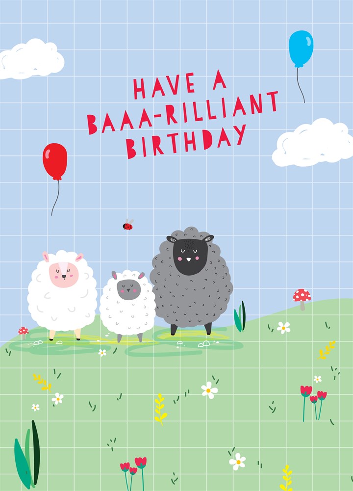 Baaa-Rilliant Birthday Card
