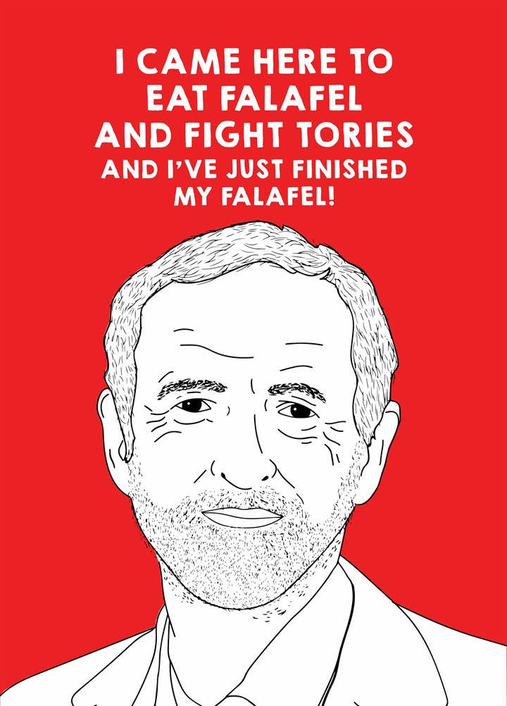 Jeremy Corbyn Falafel Card