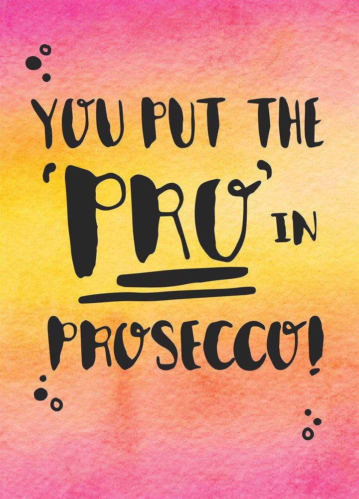 Pro In Prosecco Card