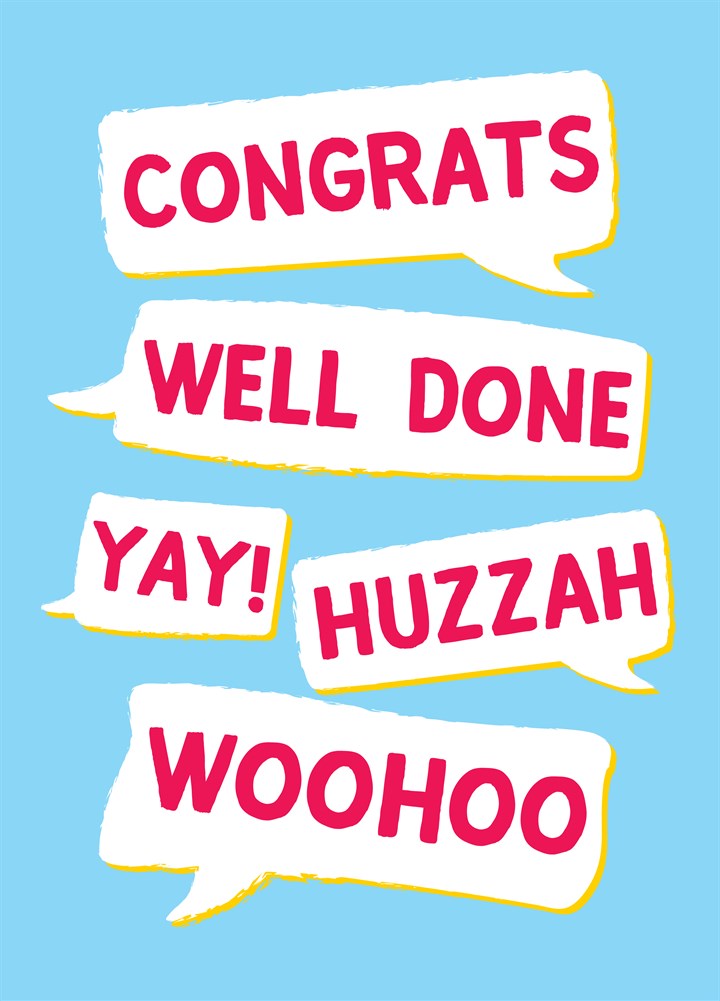 Congrats Well Done Huzzah Card