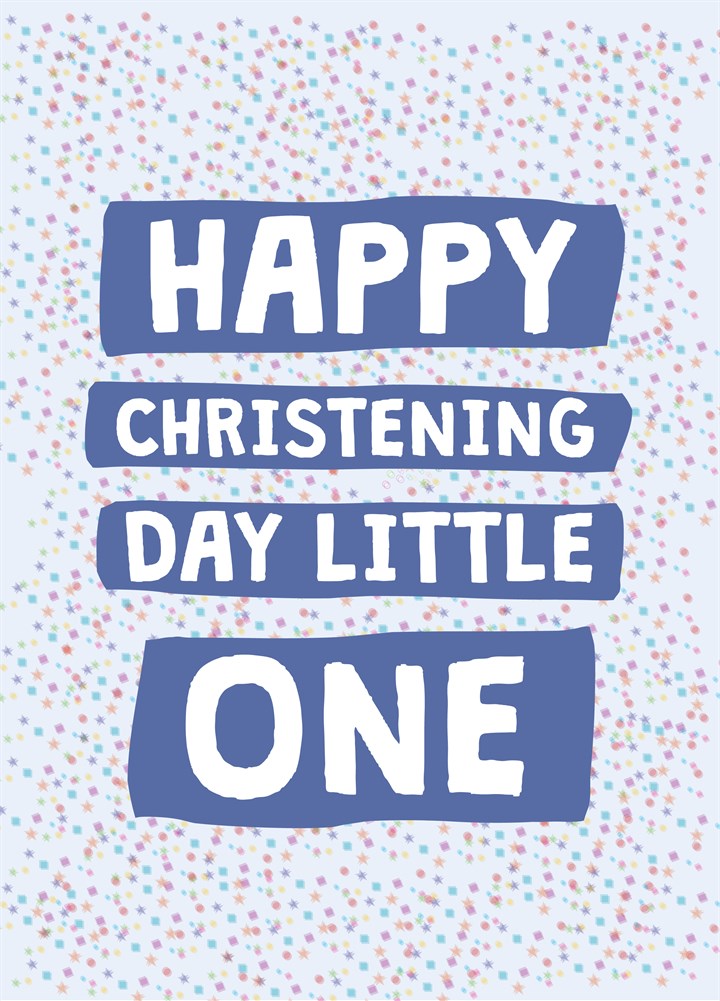 Happy Christening Day Little One Card