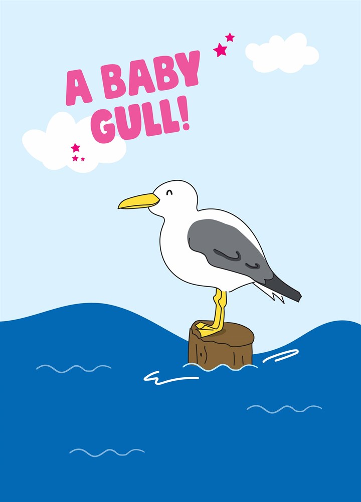 A Baby Gull Card