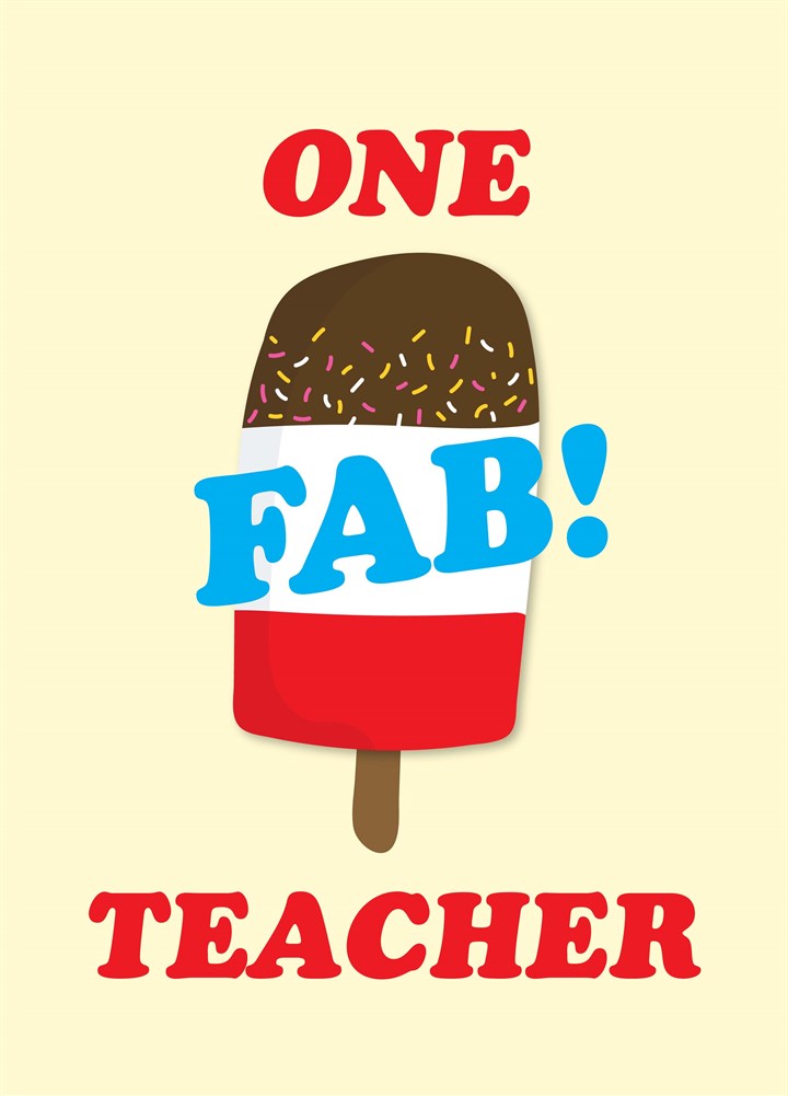 One Fab Teacher Card