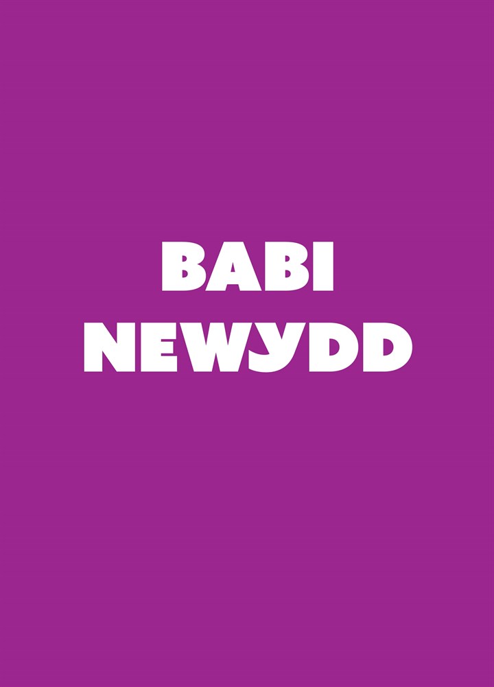 Babi Newydd Card