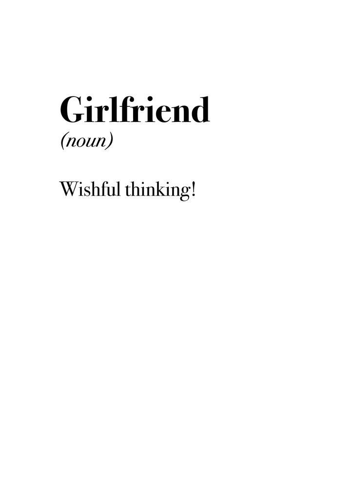 Girlfriend Wishful Thinking Card
